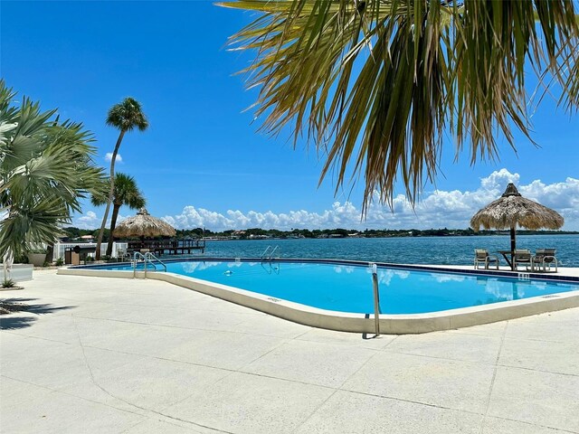 view of pool with a patio