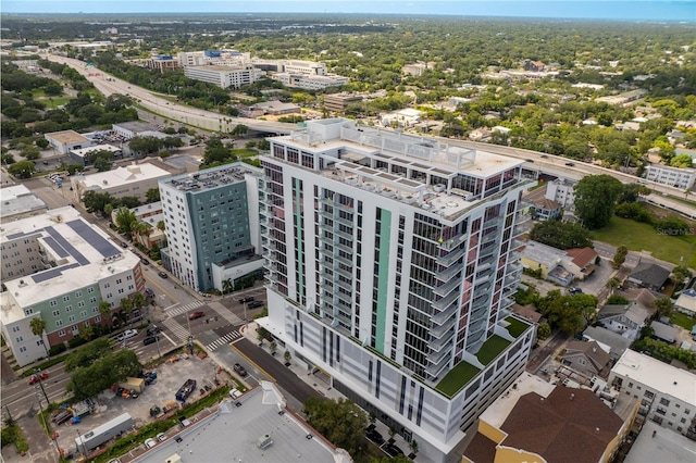 aerial view with a view of city