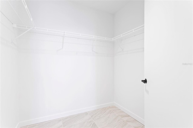 view of walk in closet