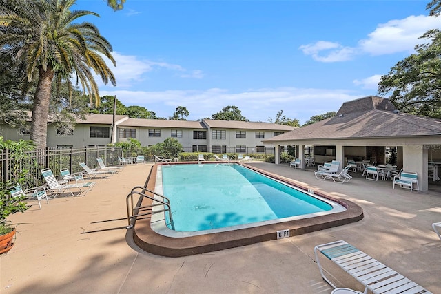 view of pool with a patio area