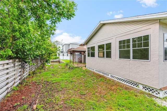 view of yard featuring a gazebo