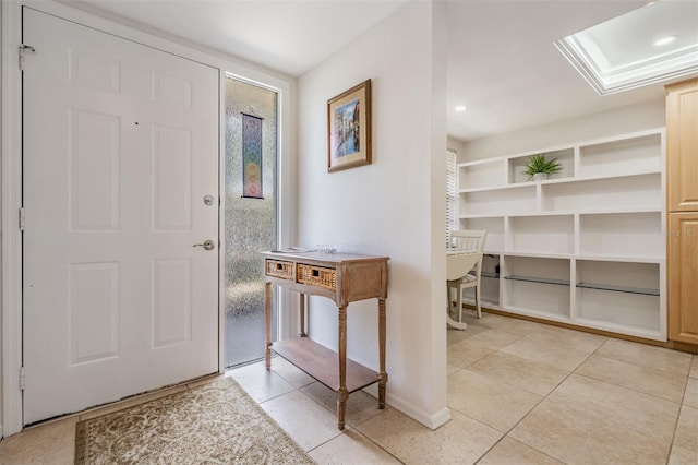 view of tiled foyer