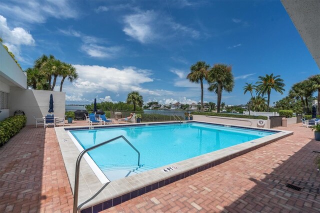 view of pool with a patio area