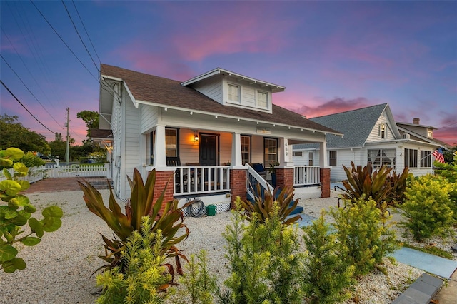 bungalow-style house with a porch