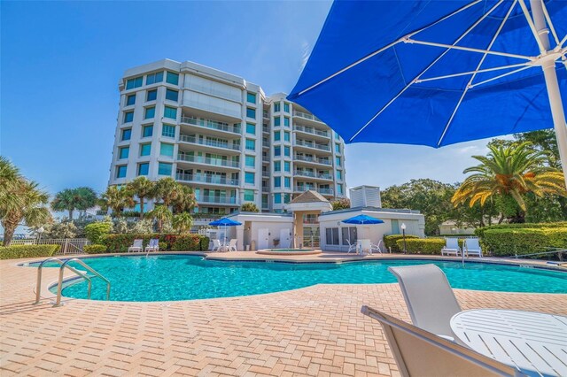 view of pool with a patio