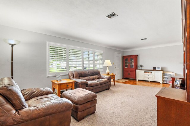 view of carpeted living room