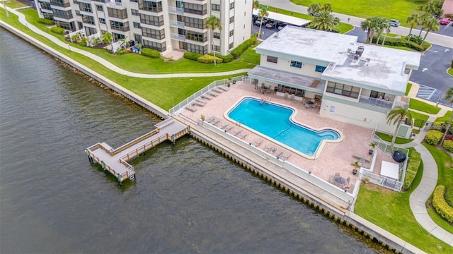 300 Woodette Dr Unit 202B, Dunedin, FL 34698 - bird's eye view of a pool and a large body of water