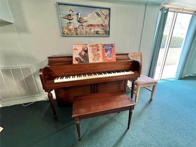 miscellaneous room featuring carpet floors