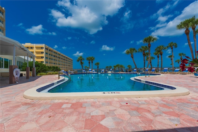 view of pool with a patio area