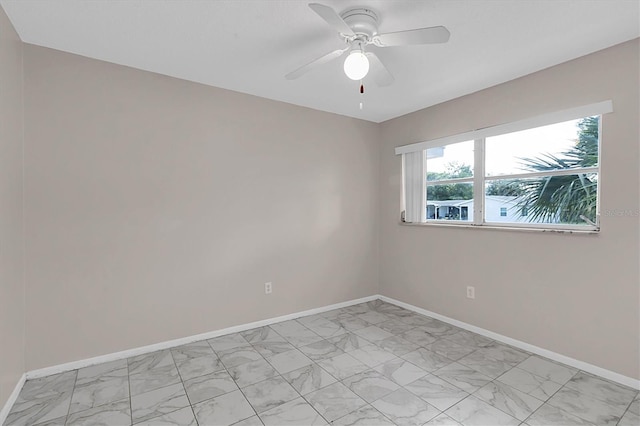 empty room with ceiling fan