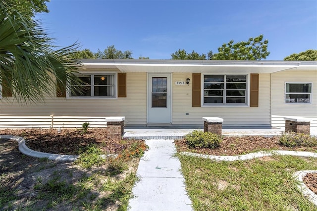 view of front of home with a porch