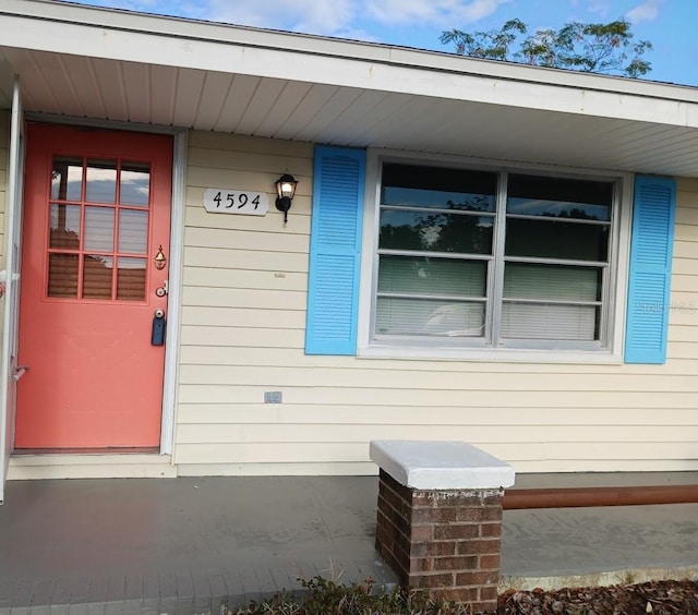 view of doorway to property