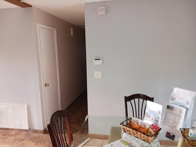 view of tiled dining area