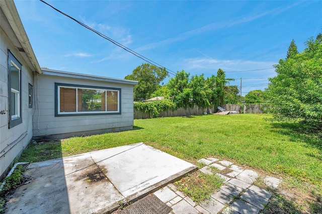 view of yard with a patio area