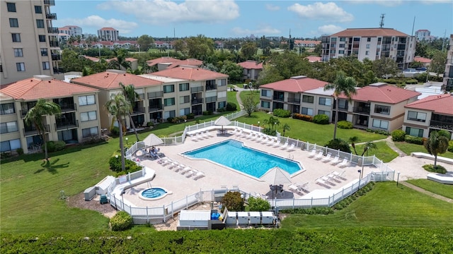 view of pool with a patio