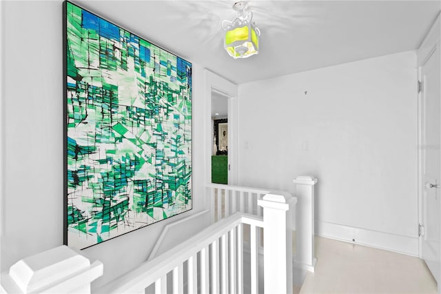 interior space featuring light tile patterned floors