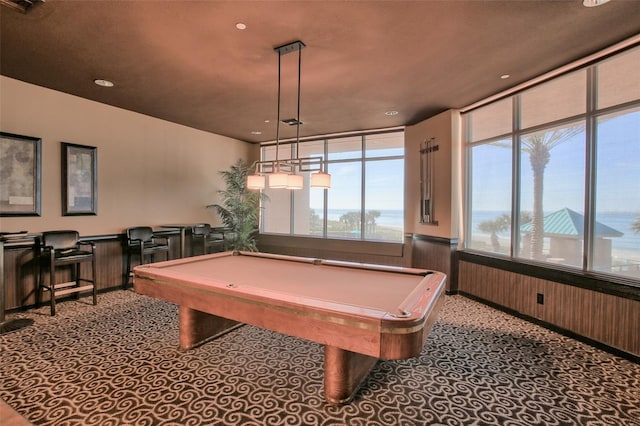 playroom featuring billiards