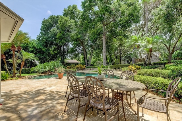 2901 Leprechaun Ln, Palm Harbor, FL 34683 - view of patio / terrace featuring an outdoor pool and outdoor dining space