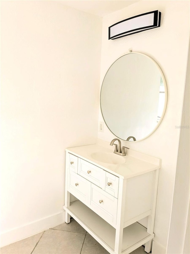 bathroom featuring vanity and tile patterned floors