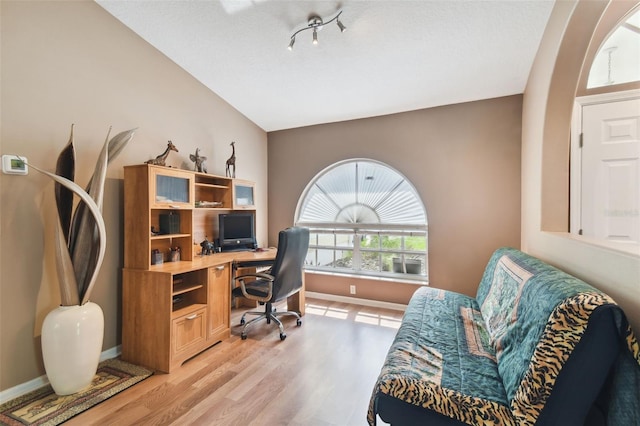 office featuring light hardwood / wood-style flooring