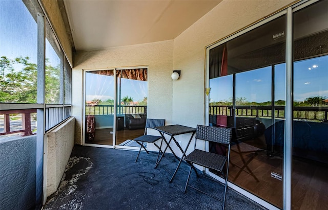 view of sunroom