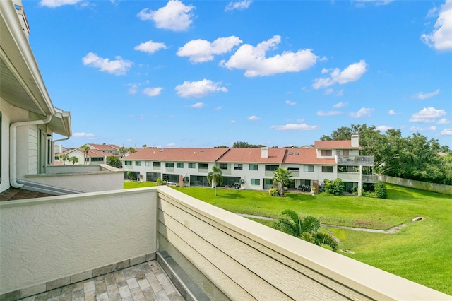 balcony featuring a residential view