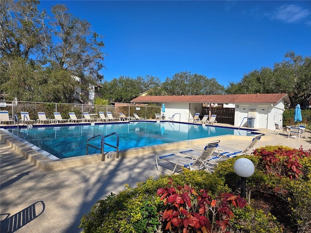 view of pool with a patio