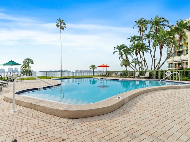 view of pool with a patio