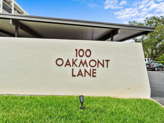 100 Oakmont Ln Unit 301, Belleair, FL 33756 - view of community sign