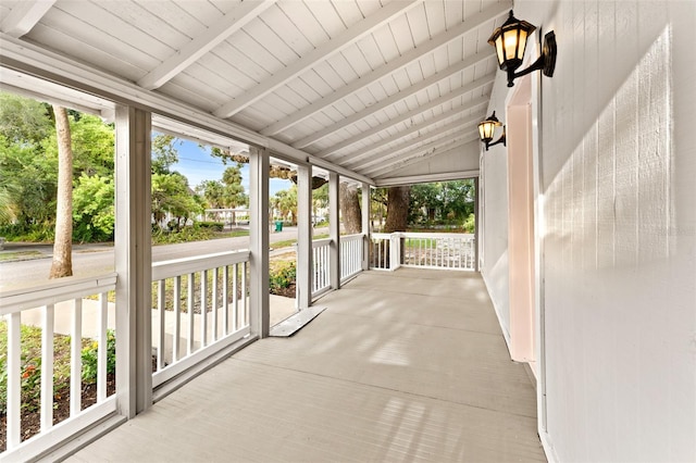 view of patio with covered porch