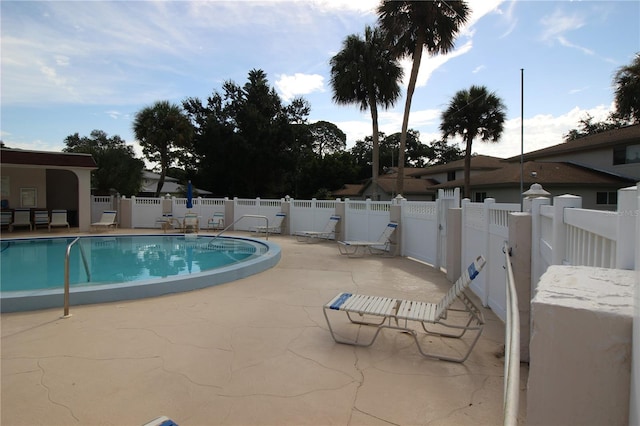 view of pool with a patio area