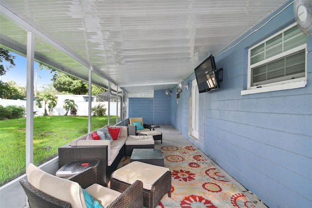 view of patio / terrace with an outdoor hangout area