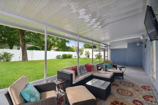 view of sunroom / solarium