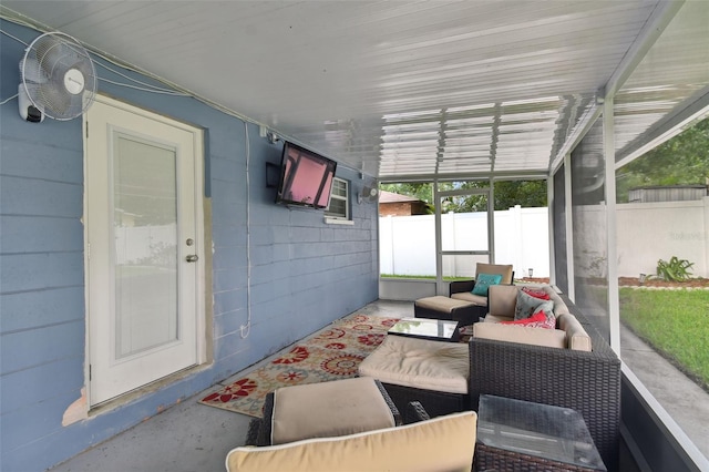 view of sunroom / solarium