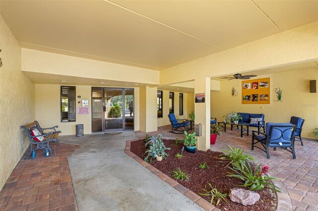 view of patio / terrace with ceiling fan