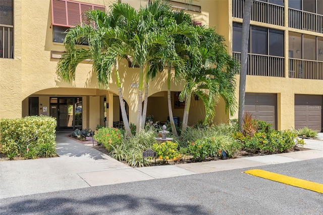 view of building exterior with a garage