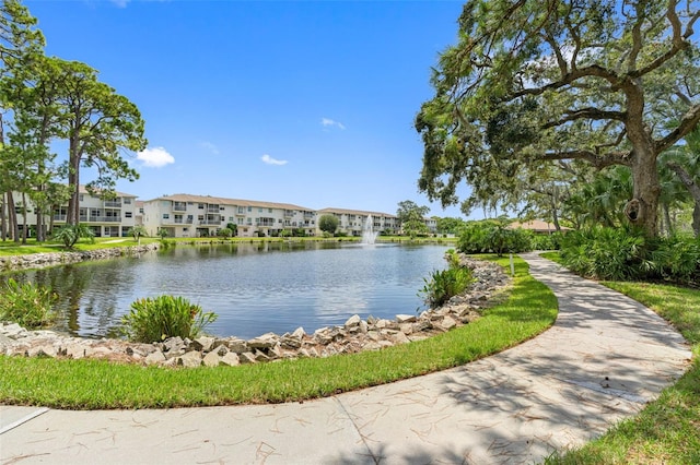 property view of water with a residential view