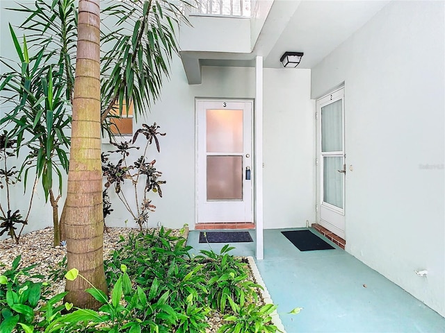 view of doorway to property