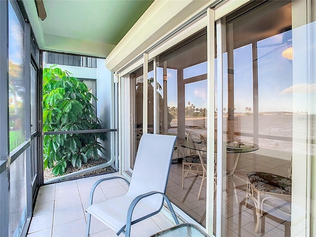 view of sunroom