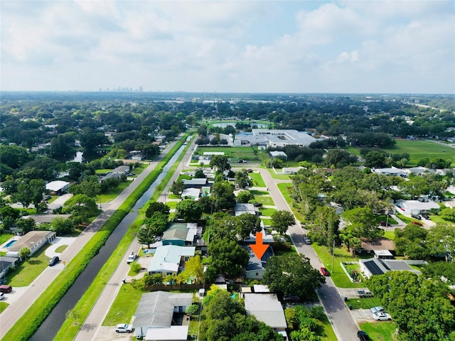 drone / aerial view with a residential view