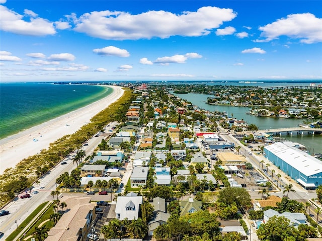 106 19th Ave, St Pete Beach, FL 33706 - drone / aerial view of waterfront with a beach