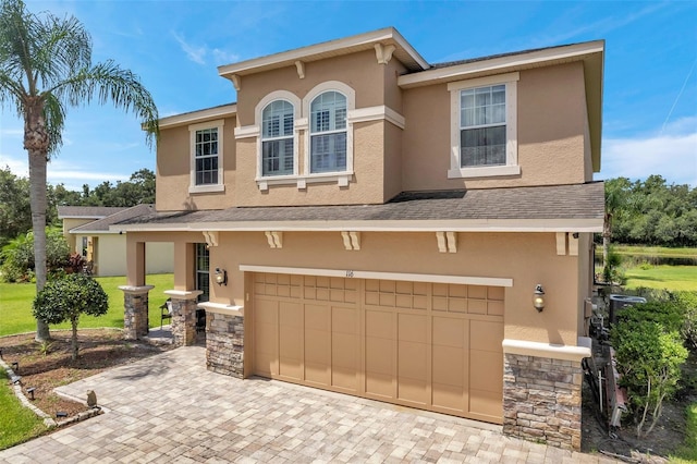 view of front of home featuring a garage