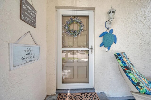 view of doorway to property