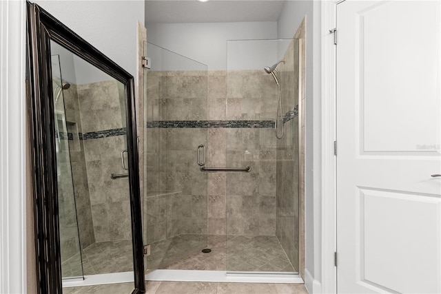 bathroom with an enclosed shower