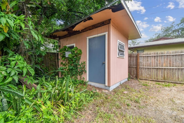 view of outbuilding