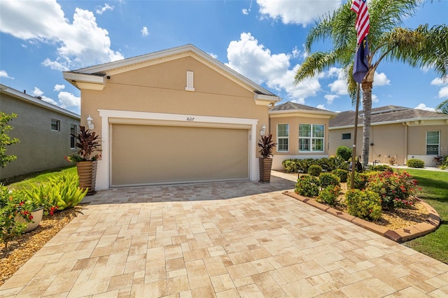 view of front of house featuring a garage