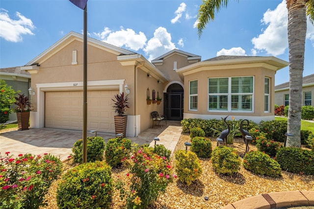 view of front of home featuring a garage