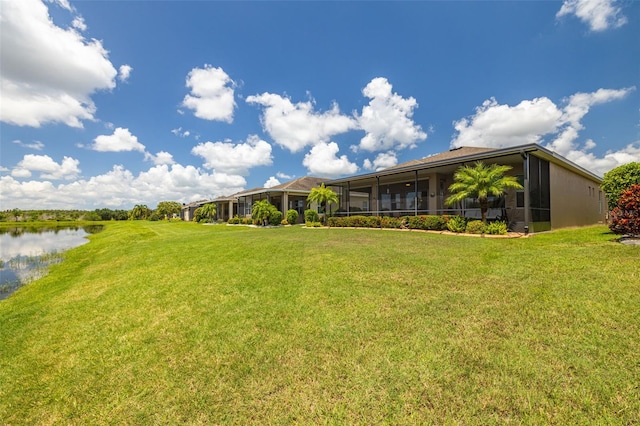 exterior space featuring a water view