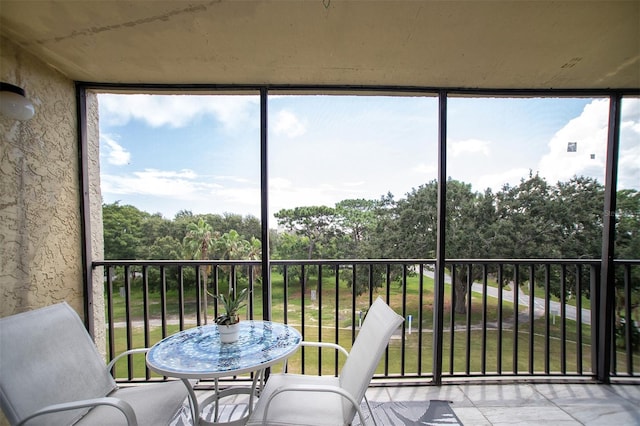 view of sunroom