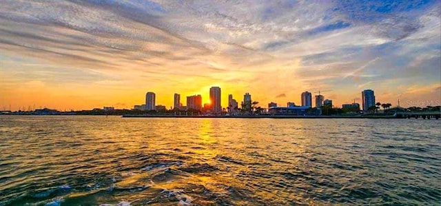 view of city featuring a water view